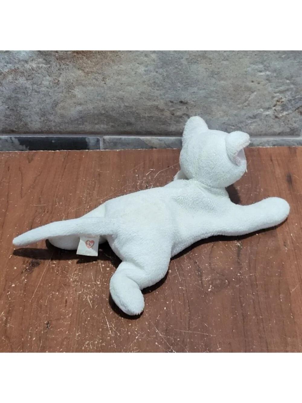 Ty Beanie Baby Flip White Cat 1993 Retired Original Plush Stuffed Animal Toy